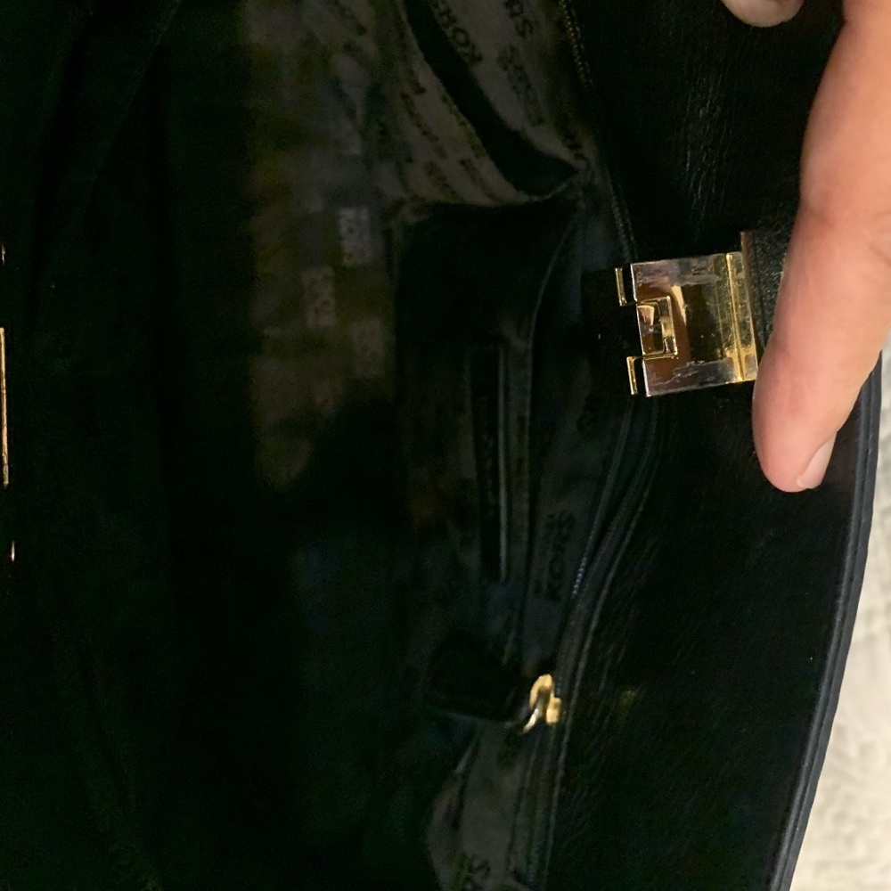 Michael Kors Leopard Calf Hair Tote Bag with Black Leather & Gold Accents - Picture 12 of 16